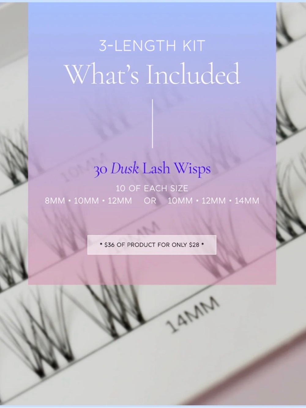 NoonLash Dusk Lash Clusters 3-Length Kit | Wispy Volume | New in Box - Picture 7 of 10
